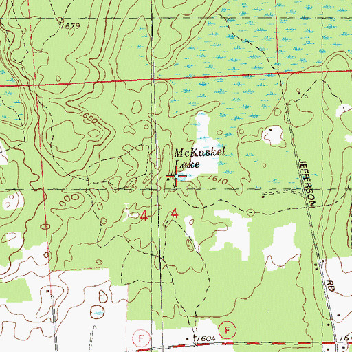 Topographic Map of McKaskel Lake, WI
