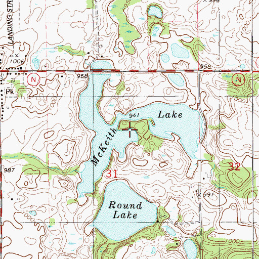 Topographic Map of McKeith Lake, WI