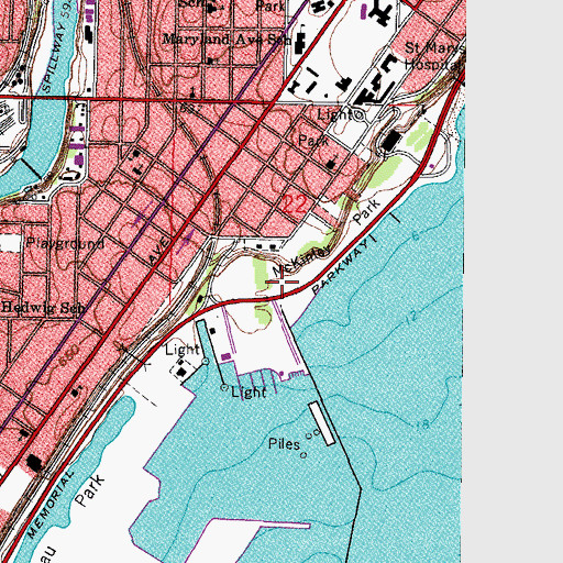 Topographic Map of McKinley Park, WI