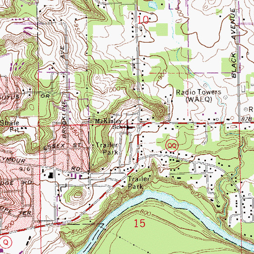 Topographic Map of McKinley Charter School, WI