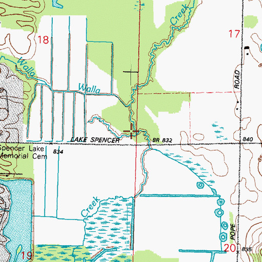 Topographic Map of McLean Creek, WI
