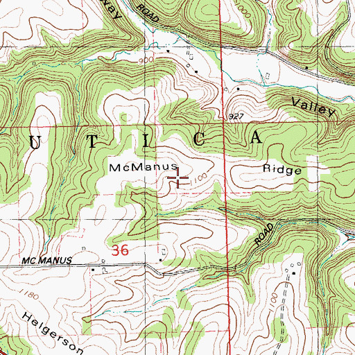 Topographic Map of McManus Ridge, WI
