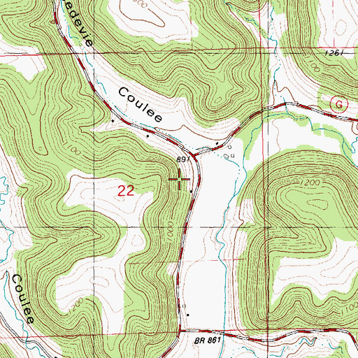 Topographic Map of Meadowbrook School (historical), WI