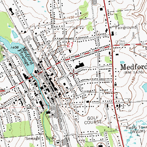 Topographic Map of Medford, WI