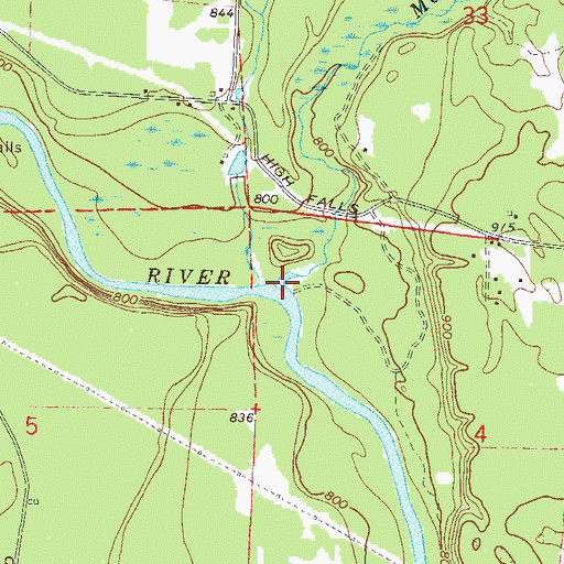 Topographic Map of Medicine Brook, WI