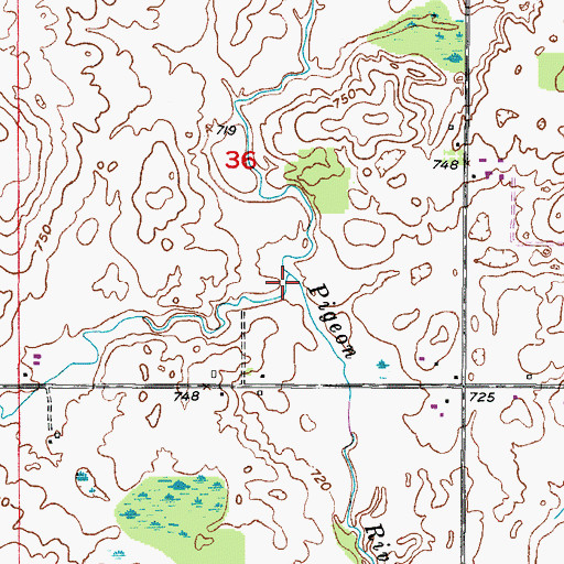 Topographic Map of Meeme River, WI