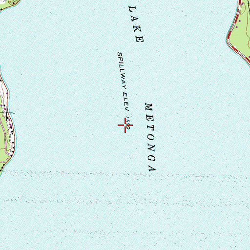 Topographic Map of Metonga Lake, WI