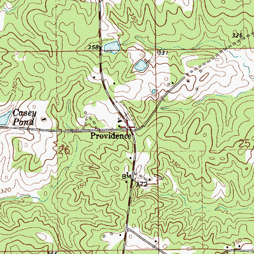Topographic Map of Providence, AL