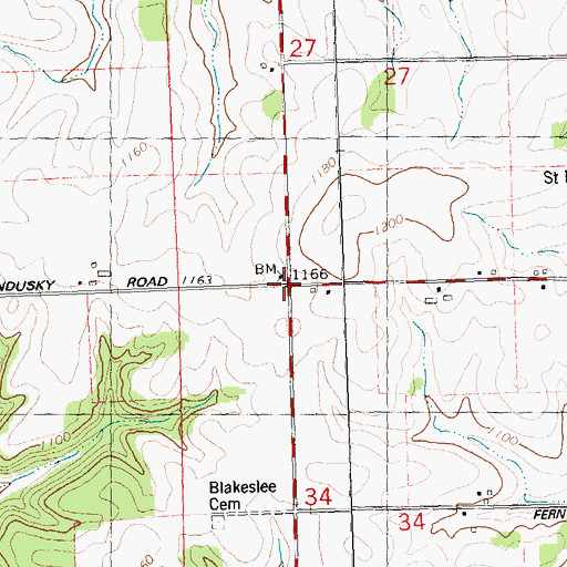 Topographic Map of Meyers School (historical), WI