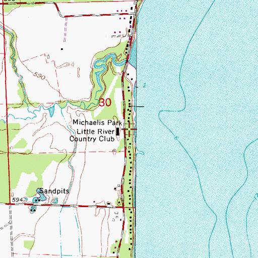 Topographic Map of Michaelis Park, WI