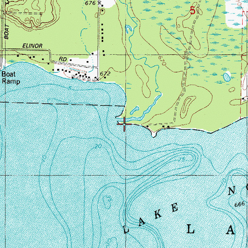 Topographic Map of Middle Inlet, WI