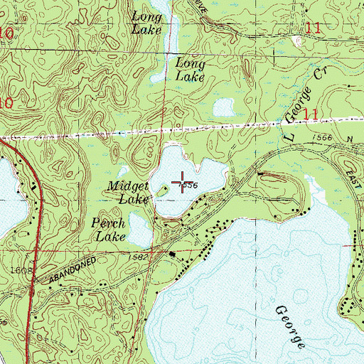Topographic Map of Midget Lake, WI