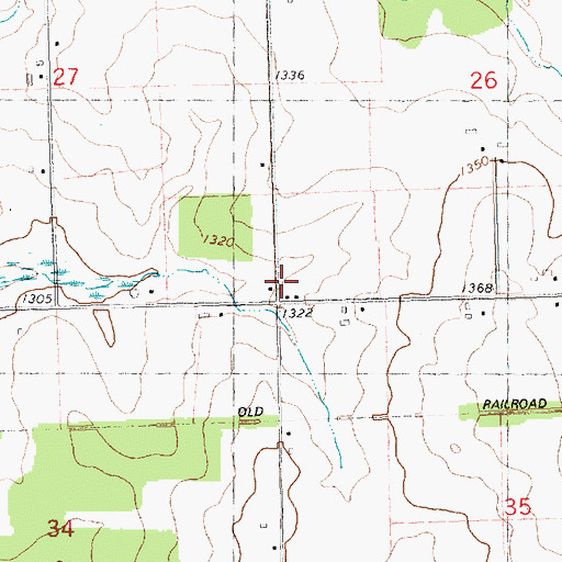 Topographic Map of Midway School, WI