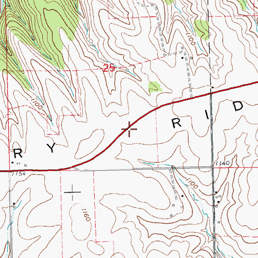 Topographic Map of Military Ridge, WI