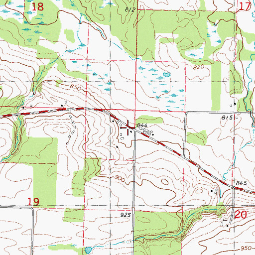 Topographic Map of Military Road School, WI