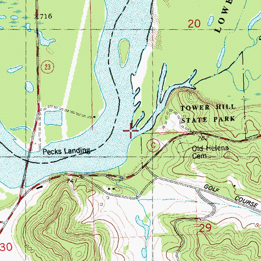 Topographic Map of Mill Creek, WI