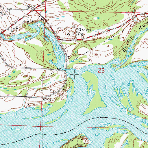 Topographic Map of Mill Creek, WI