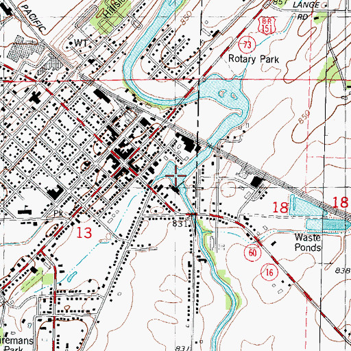 Topographic Map of Mill Pond, WI