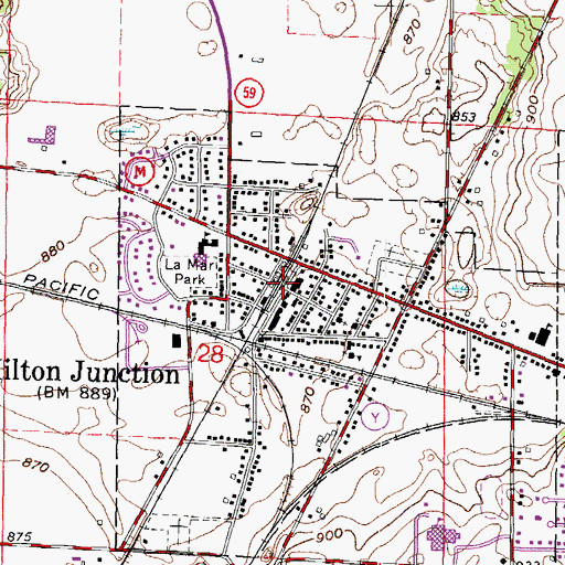 Topographic Map of Milton Junction, WI
