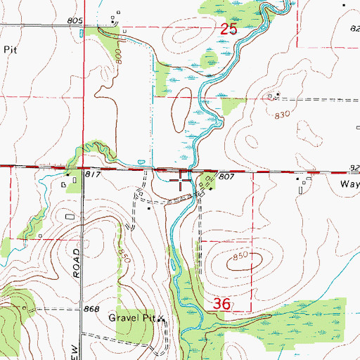 Topographic Map of Mink Creek, WI