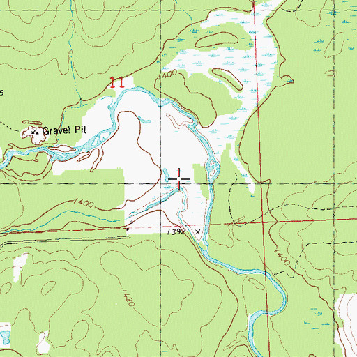 Topographic Map of Mink Creek, WI