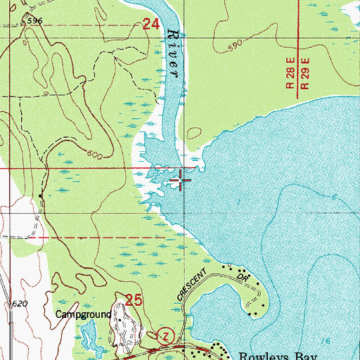 Topographic Map of Mink River, WI