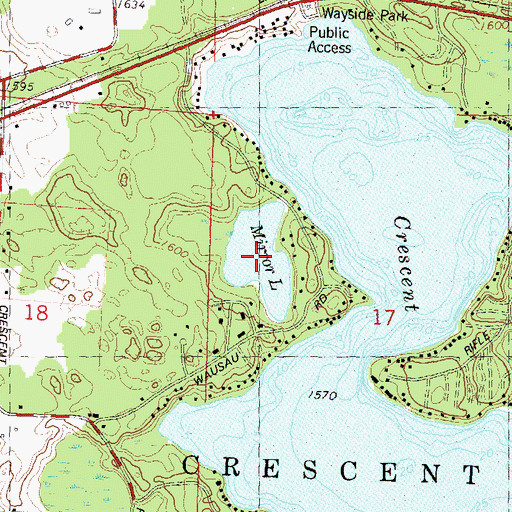 Topographic Map of Mirror Lake, WI