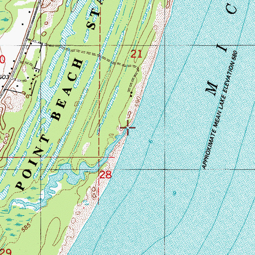 Topographic Map of Molash Creek, WI