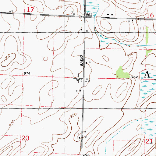 Topographic Map of Monroe School (historical), WI