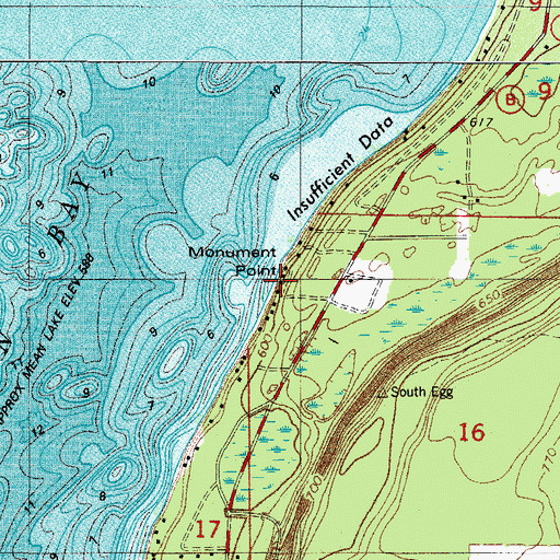 Topographic Map of Monument Point, WI
