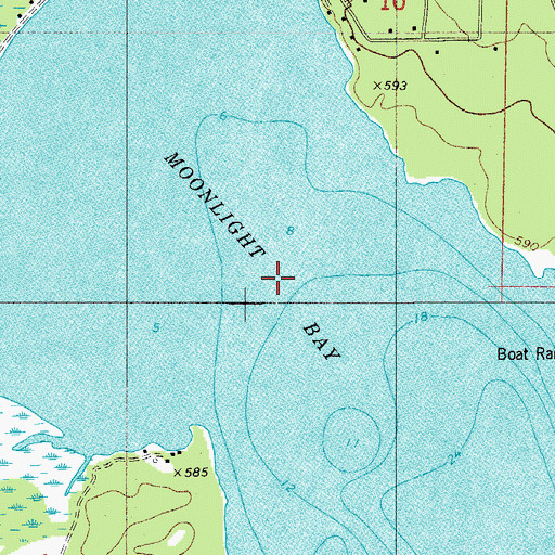 Topographic Map of Moonlight Bay, WI