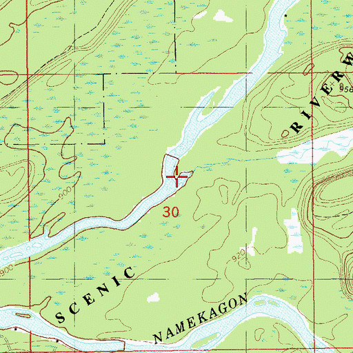 Topographic Map of Moore Farm Creek, WI