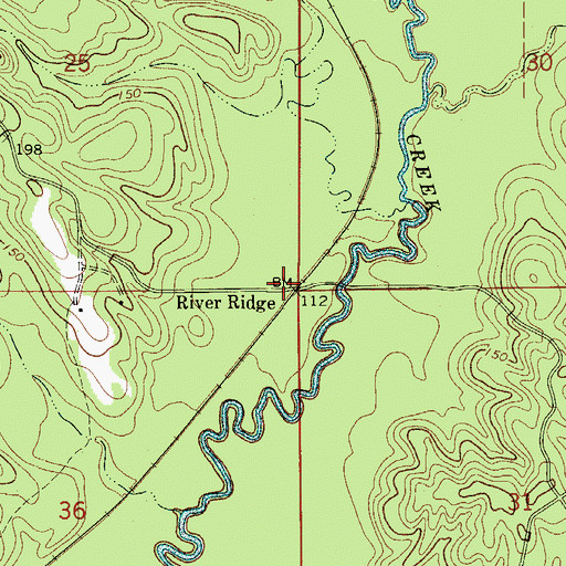 Topographic Map of River Ridge, AL