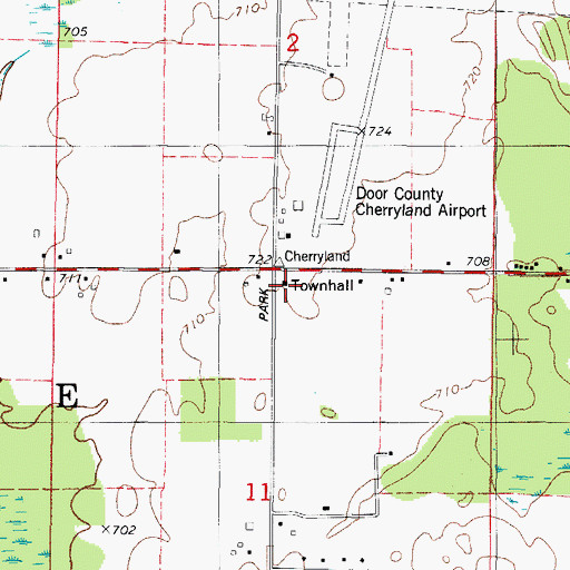 Topographic Map of Morning Star School (historical), WI