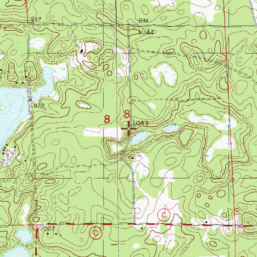 Topographic Map of Moro School, WI