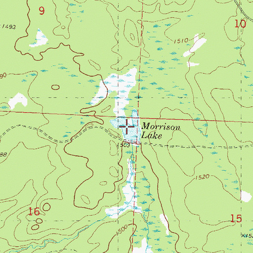 Topographic Map of Morrison Lake, WI