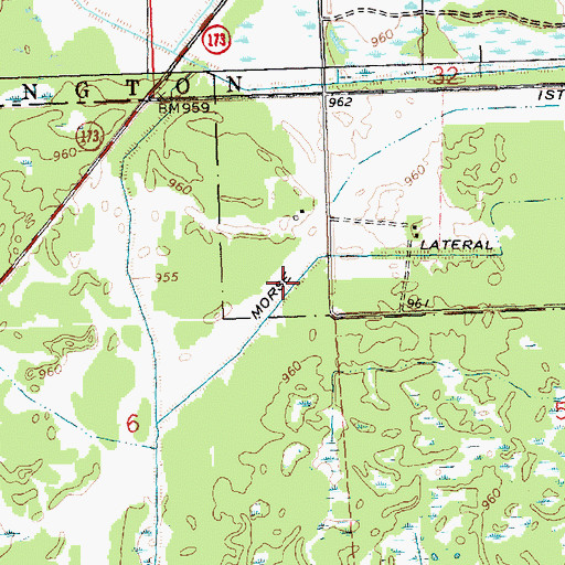 Topographic Map of Morse Lateral, WI