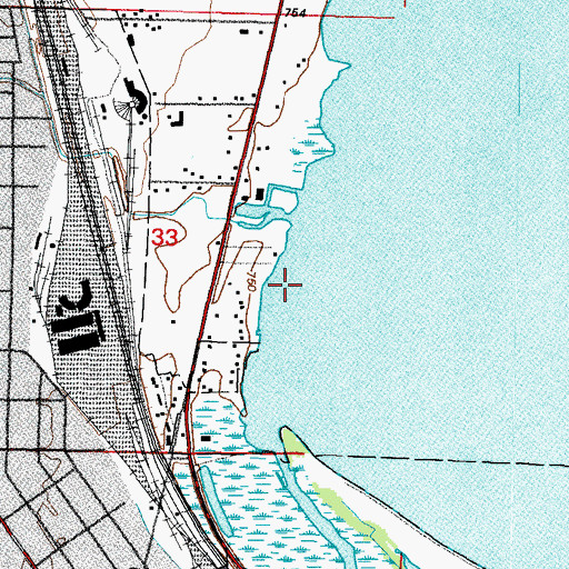 Topographic Map of Mosher Creek, WI