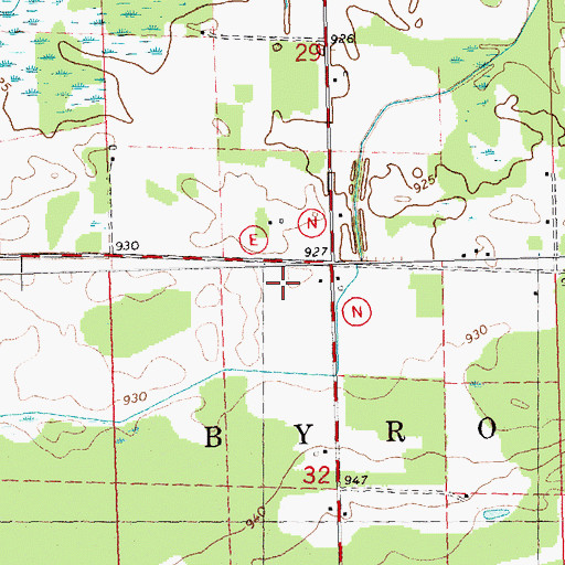 Topographic Map of Mound View School, WI