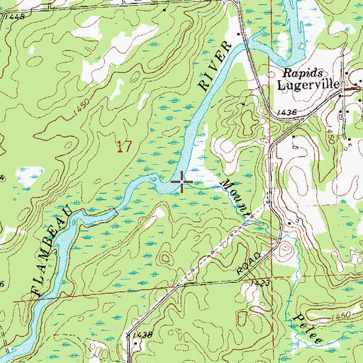 Topographic Map of Mount Pelee Creek, WI