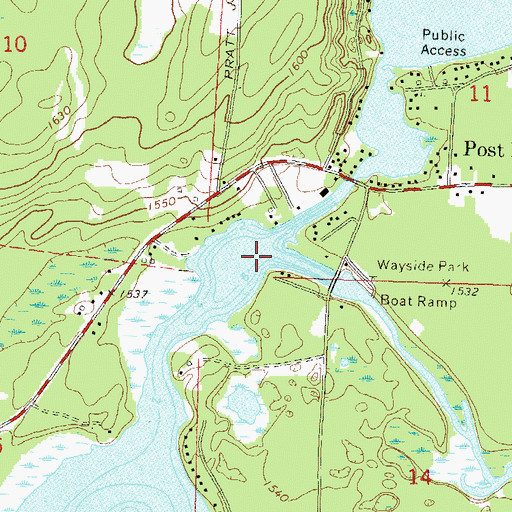 Topographic Map of Mud Creek, WI