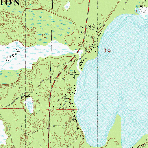Topographic Map of Mud Creek, WI