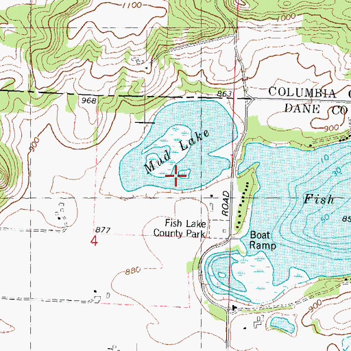 Topographic Map of Mud Lake, WI