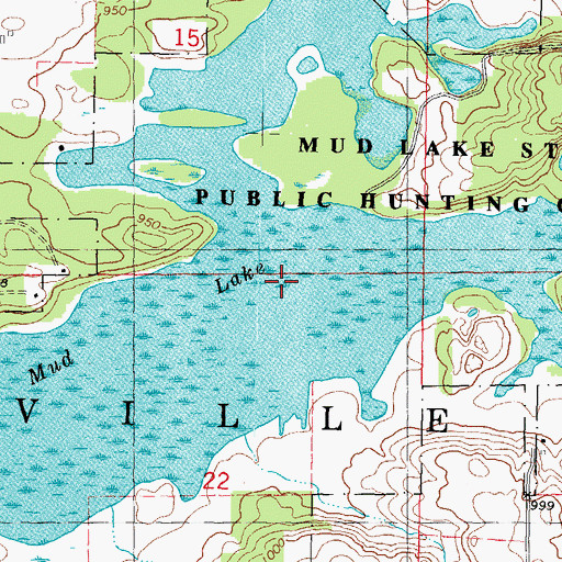 Topographic Map of Mud Lake, WI