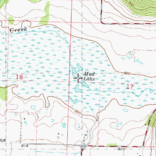 Topographic Map of Mud Lake, WI