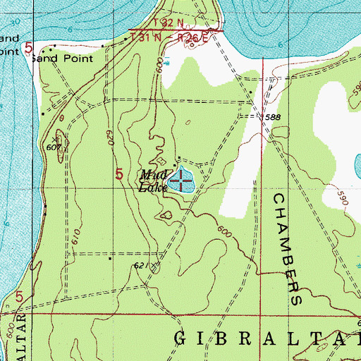 Topographic Map of Mud Lake, WI