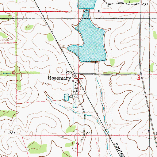 Topographic Map of Rosemary, AL