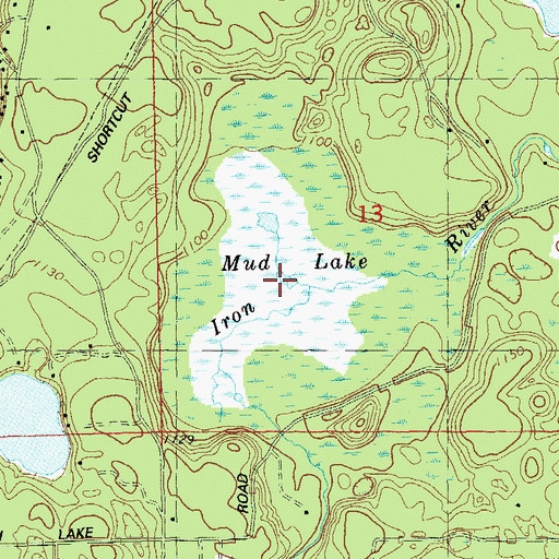 Topographic Map of Mud Lake, WI