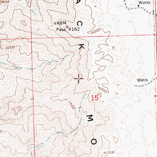 Topographic Map of Black Mountains, AZ