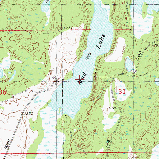 Topographic Map of Mud Lake, WI